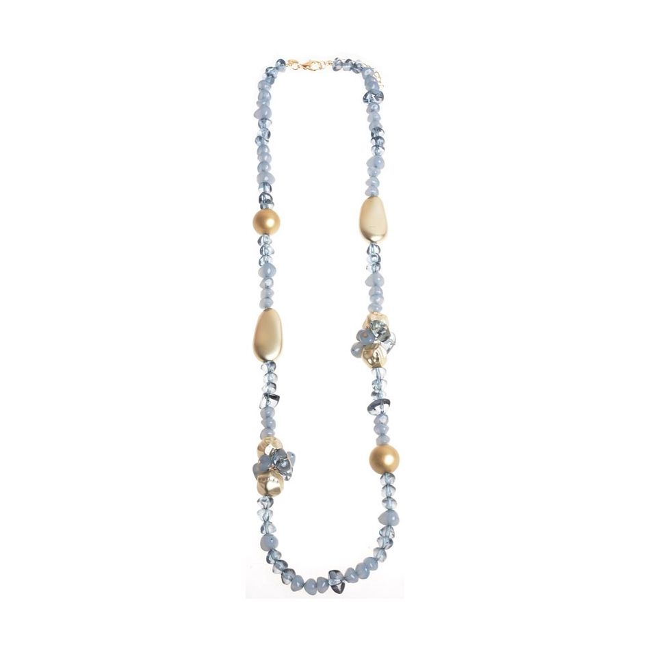 COLLAR LARGO CUENTAS RESINA