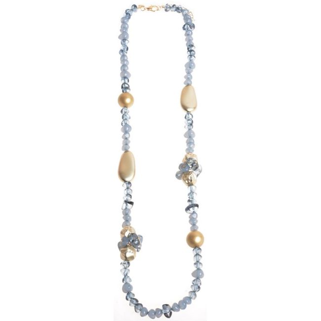 COLLAR LARGO CUENTAS RESINA