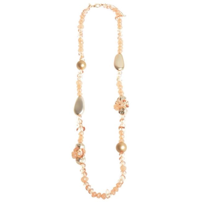 LONG NECKLACE WITH RESIN BEADS