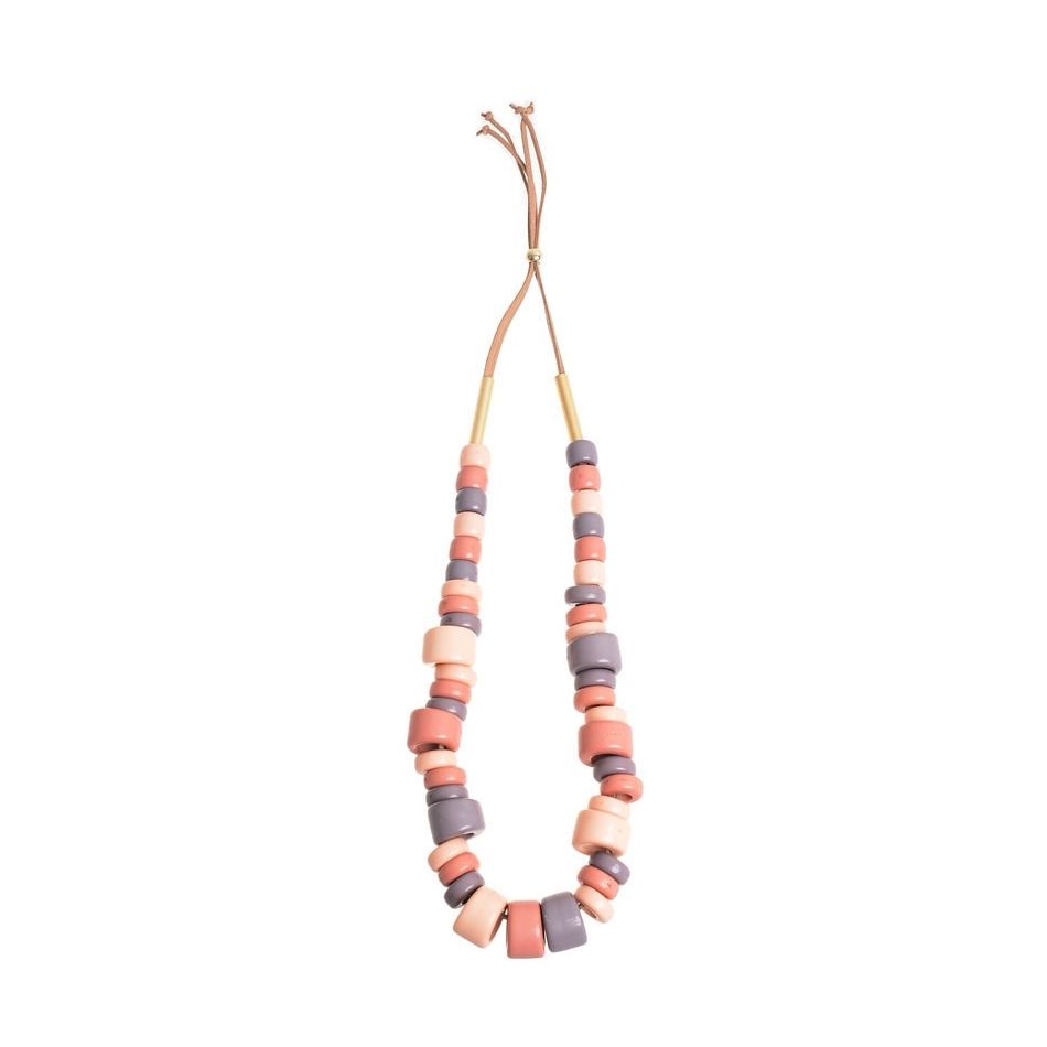 COLLAR LARGO CUENTAS RESINA