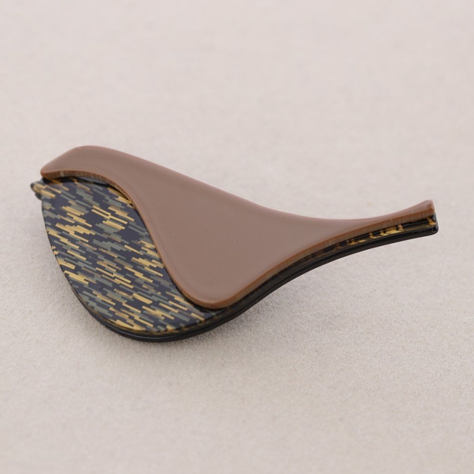RESIN BIRD BROOCH