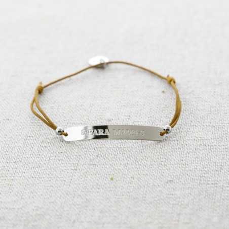 ELASTIC PLATE STEEL BRACELET MESSAGE FOR MOM"