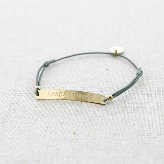 ELASTIC PLATE STEEL BRACELET MESSAGE FOR MOM"