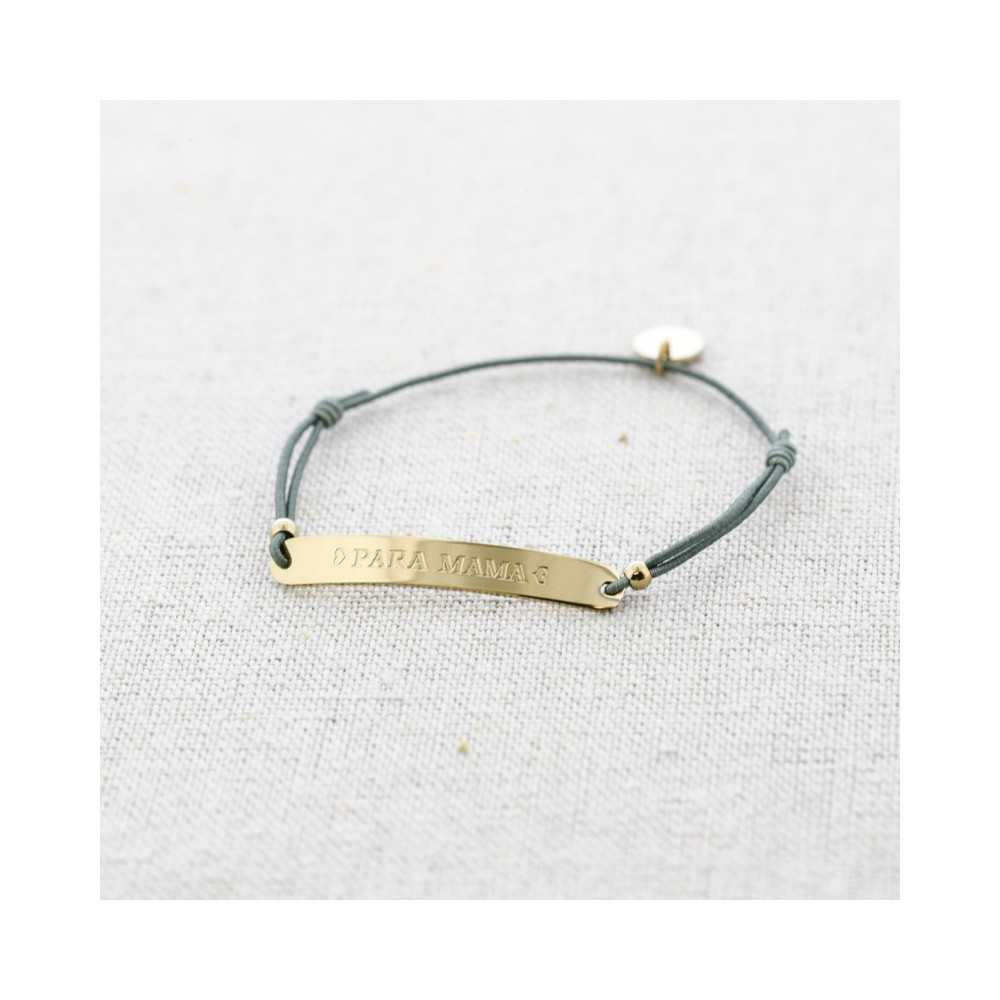 ELASTIC PLATE STEEL BRACELET MESSAGE FOR MOM"