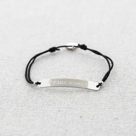 ELASTIC PLATE STEEL BRACELET MESSAGE FOR MOM"