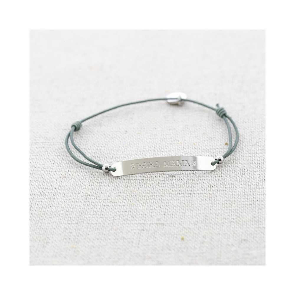 ELASTIC PLATE STEEL BRACELET MESSAGE FOR MOM"