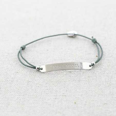 ELASTIC PLATE STEEL BRACELET MESSAGE FOR MOM"