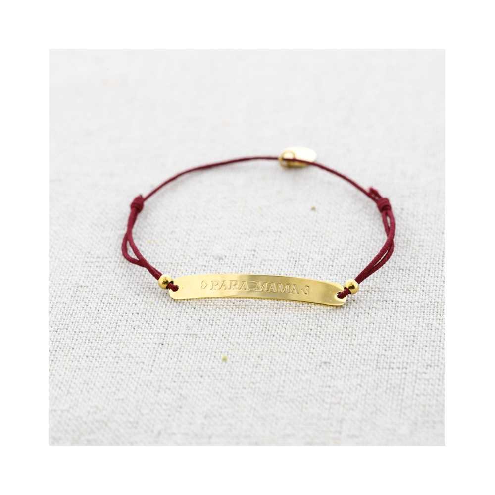 ELASTIC PLATE STEEL BRACELET MESSAGE FOR MOM"