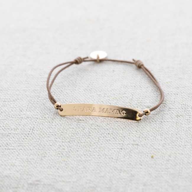 ELASTIC PLATE STEEL BRACELET MESSAGE FOR MOM"