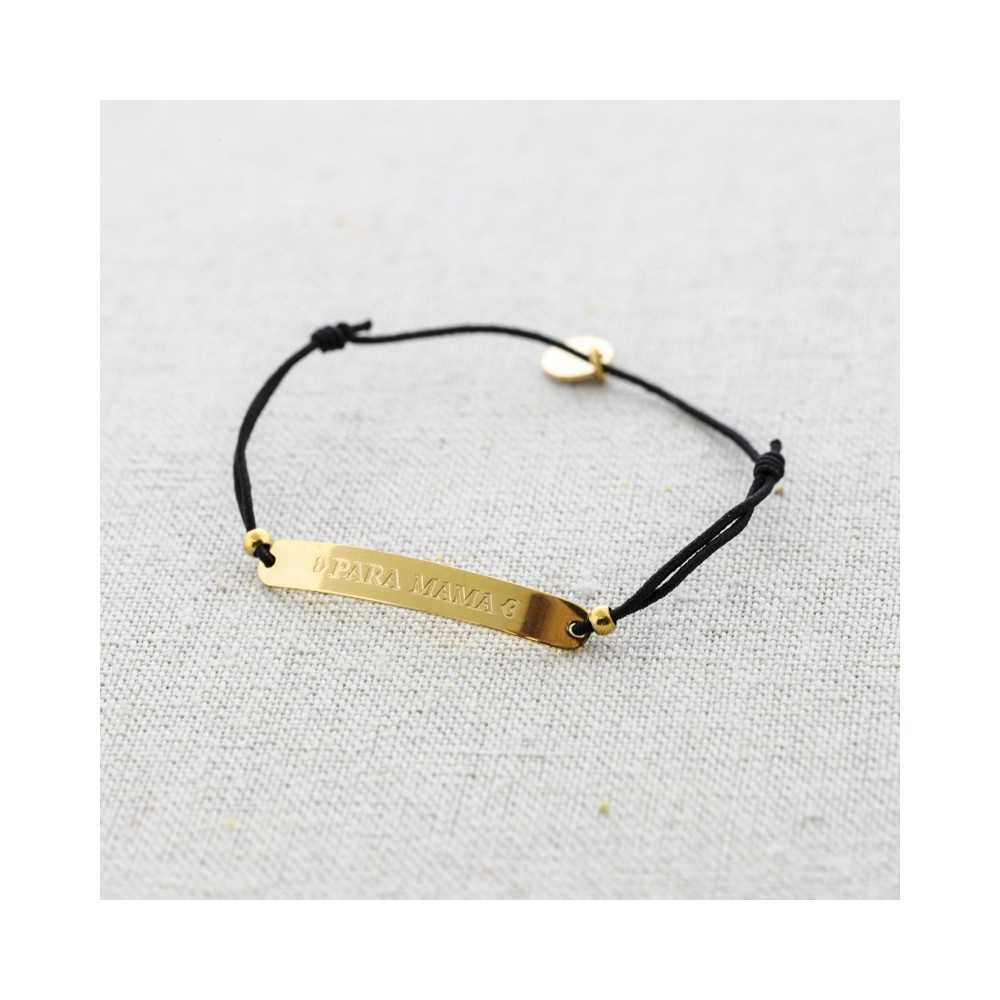 ELASTIC PLATE STEEL BRACELET MESSAGE FOR MOM"