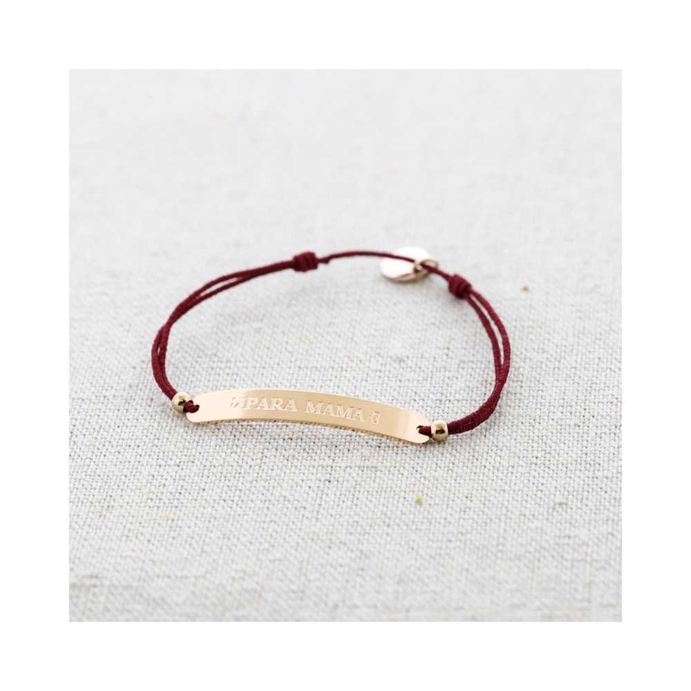 ELASTIC PLATE STEEL BRACELET MESSAGE FOR MOM"