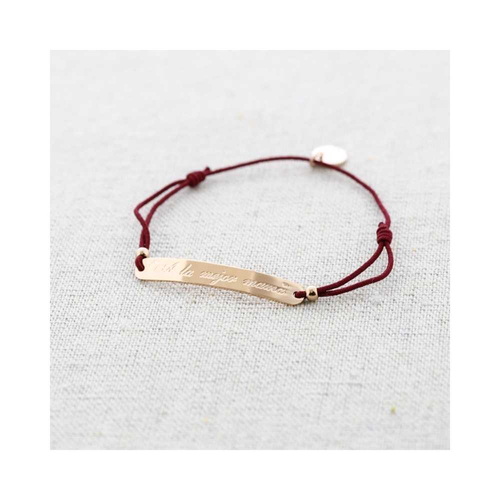 ELASTIC SHEET STEEL BRACELET MESSAGE TO THE BEST MOM"