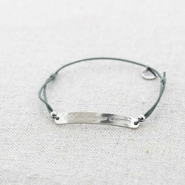 ELASTIC SHEET STEEL BRACELET MESSAGE TO THE BEST MOM"