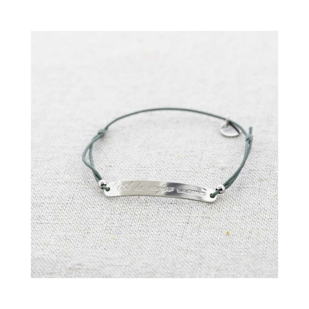 ELASTIC SHEET STEEL BRACELET MESSAGE TO THE BEST MOM"