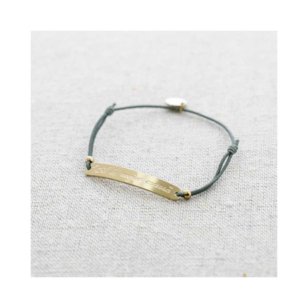 ELASTIC SHEET STEEL BRACELET MESSAGE TO THE BEST MOM"