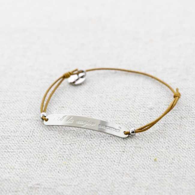 ELASTIC SHEET STEEL BRACELET MESSAGE TO THE BEST MOM"