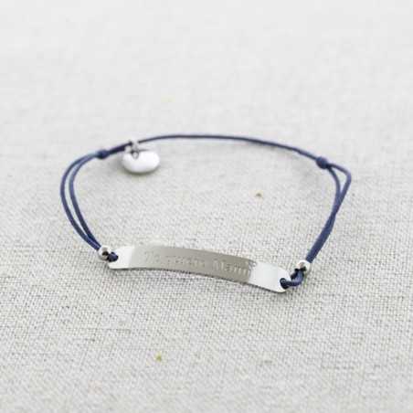 ELASTIC STEEL PLATE BRACELET WITH MESSAGE "I LOVE YOU MOM"