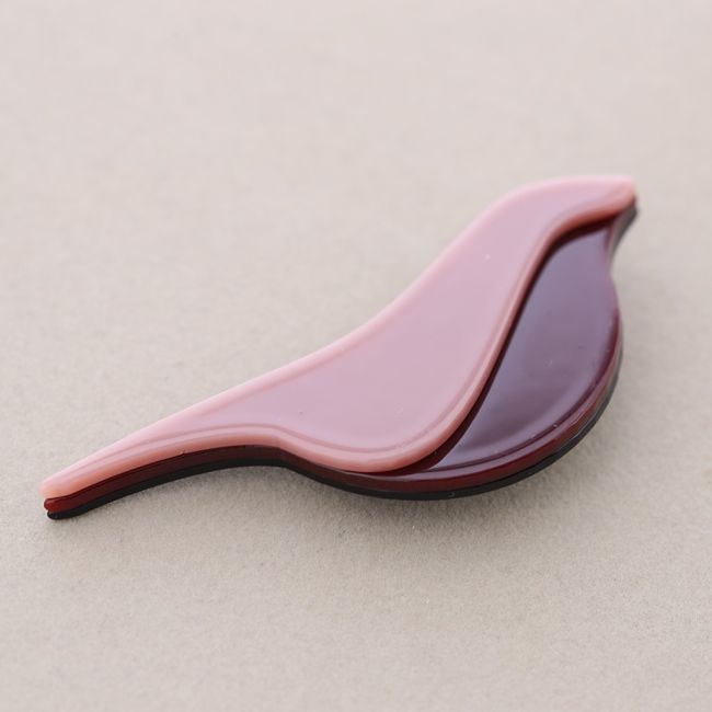 BROCHE PAJARITO BICOLOR RESINA