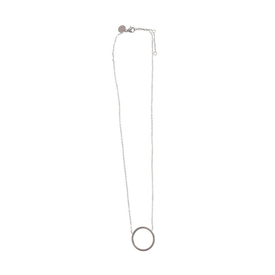 STEEL CIRCLE SHORT NECKLACE