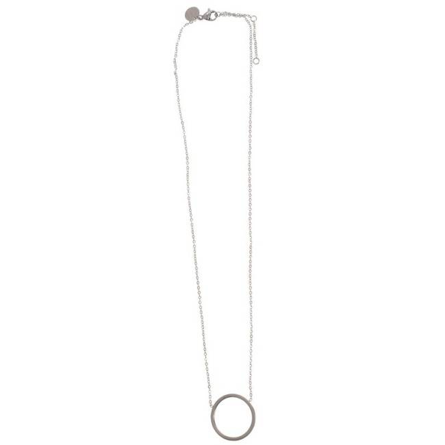STEEL CIRCLE SHORT NECKLACE