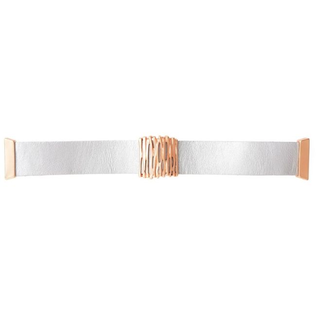 PULSERA CUERO CUENTA METAL CIERRE IMÁN