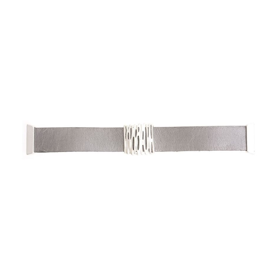 PULSERA CUERO CUENTA METAL CIERRE IMÁN