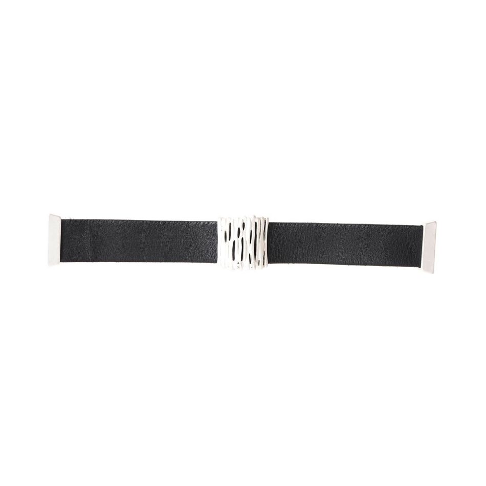 PULSERA CUERO CUENTA METAL CIERRE IMÁN