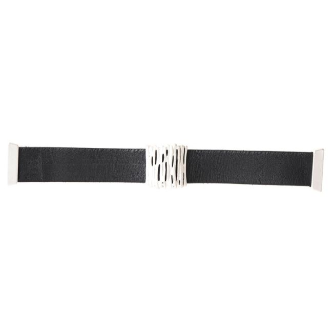PULSERA CUERO CUENTA METAL CIERRE IMÁN