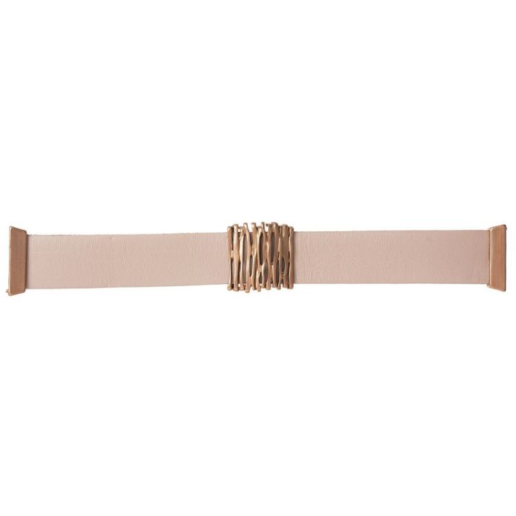 LEATHER BRACELET WITH METAL BEADS MAGNET CLOSURE 2