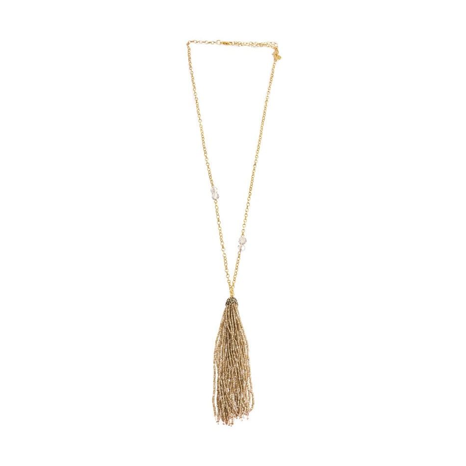 COLLAR LARGO COLG. FLECO ABALORIOS