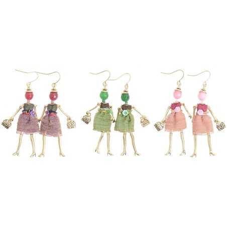 DOLL PENDANT EARRINGS