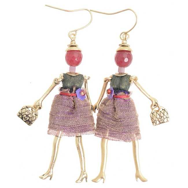 DOLL PENDANT EARRINGS