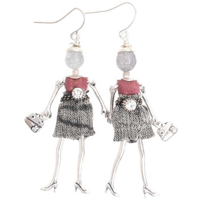 DOLL PENDANT EARRINGS