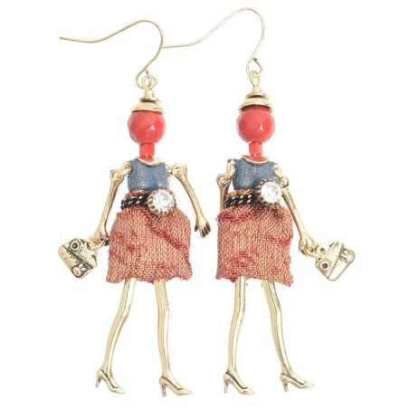 DOLL PENDANT EARRINGS