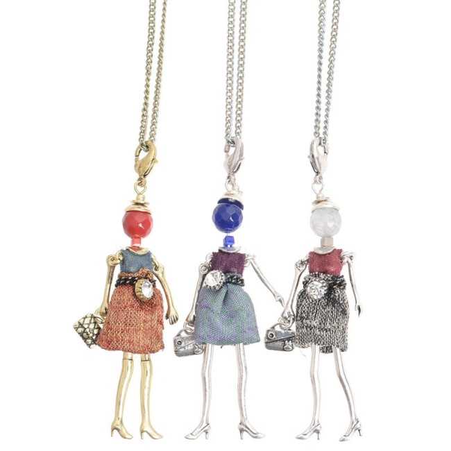 LONG PENDANT NECKLACE MINI DOLL