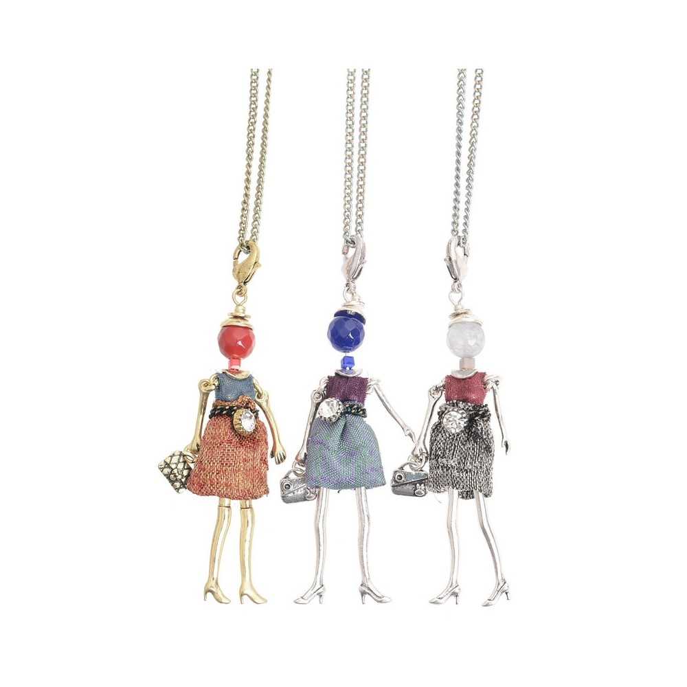 LONG PENDANT NECKLACE MINI DOLL