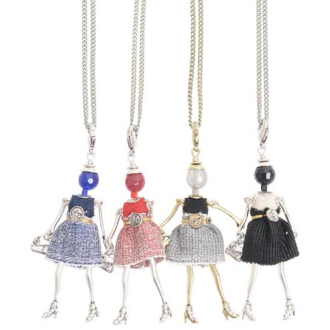 LONG PENDANT NECKLACE MINI DOLL