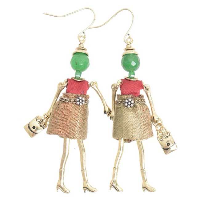 DOLL PENDANT EARRINGS