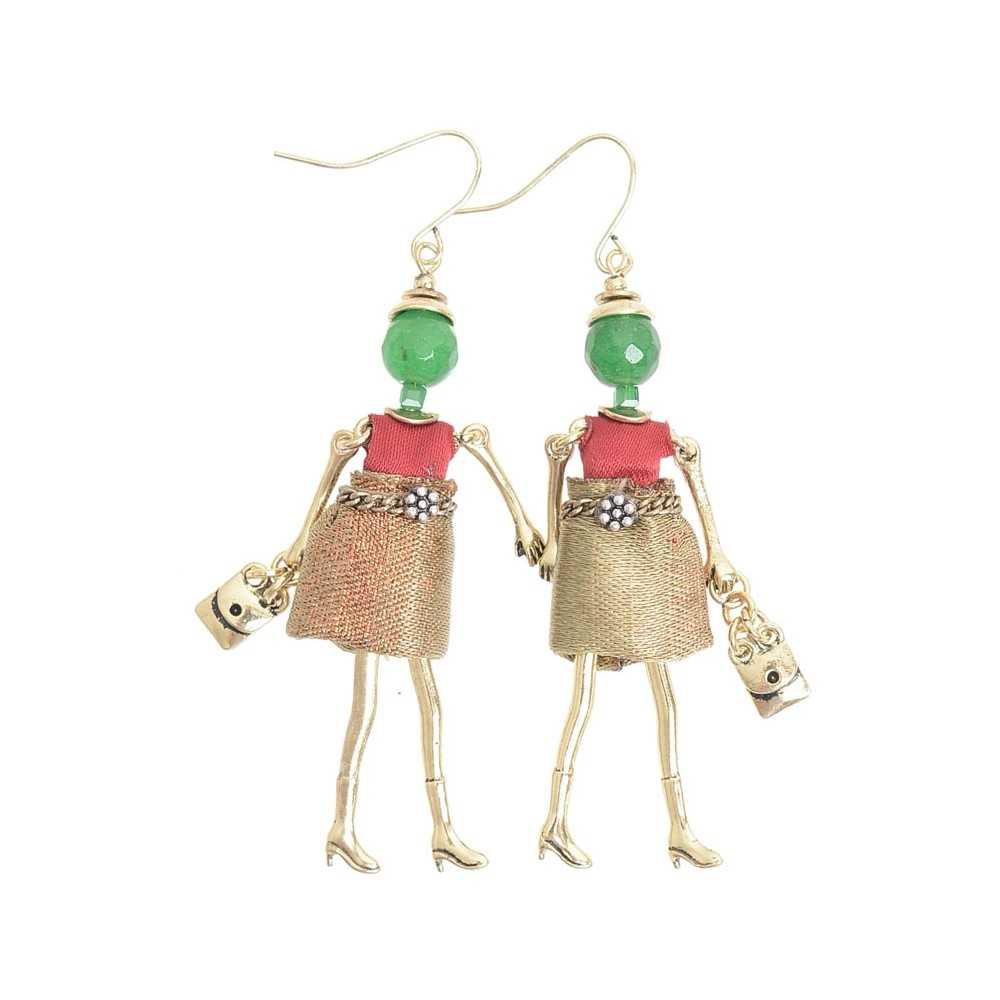 DOLL PENDANT EARRINGS