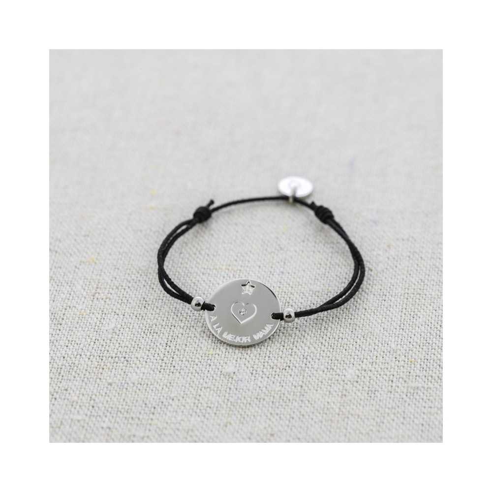 ELASTIC SHEET STEEL BRACELET MESSAGE TO THE BEST MOM"