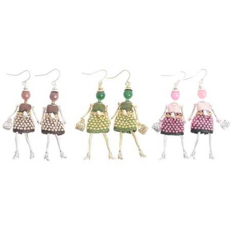 DOLL PENDANT EARRINGS