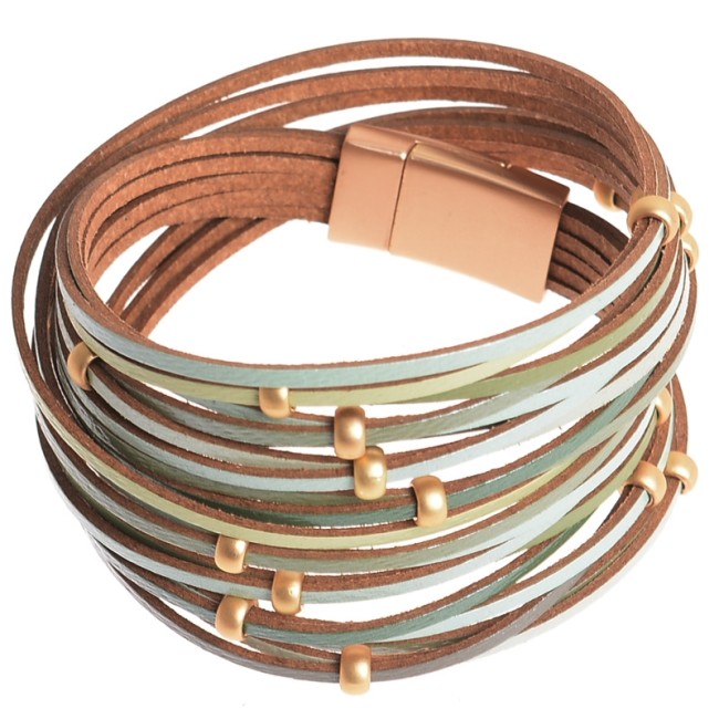 LEATHER BRACELET WITH...
