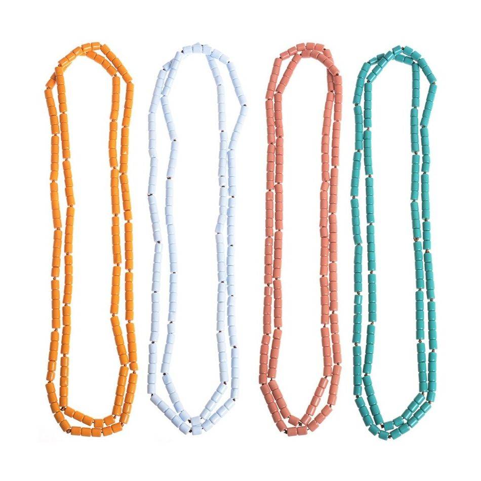 RESIN BEADS LONG NECKLACE 1.2M