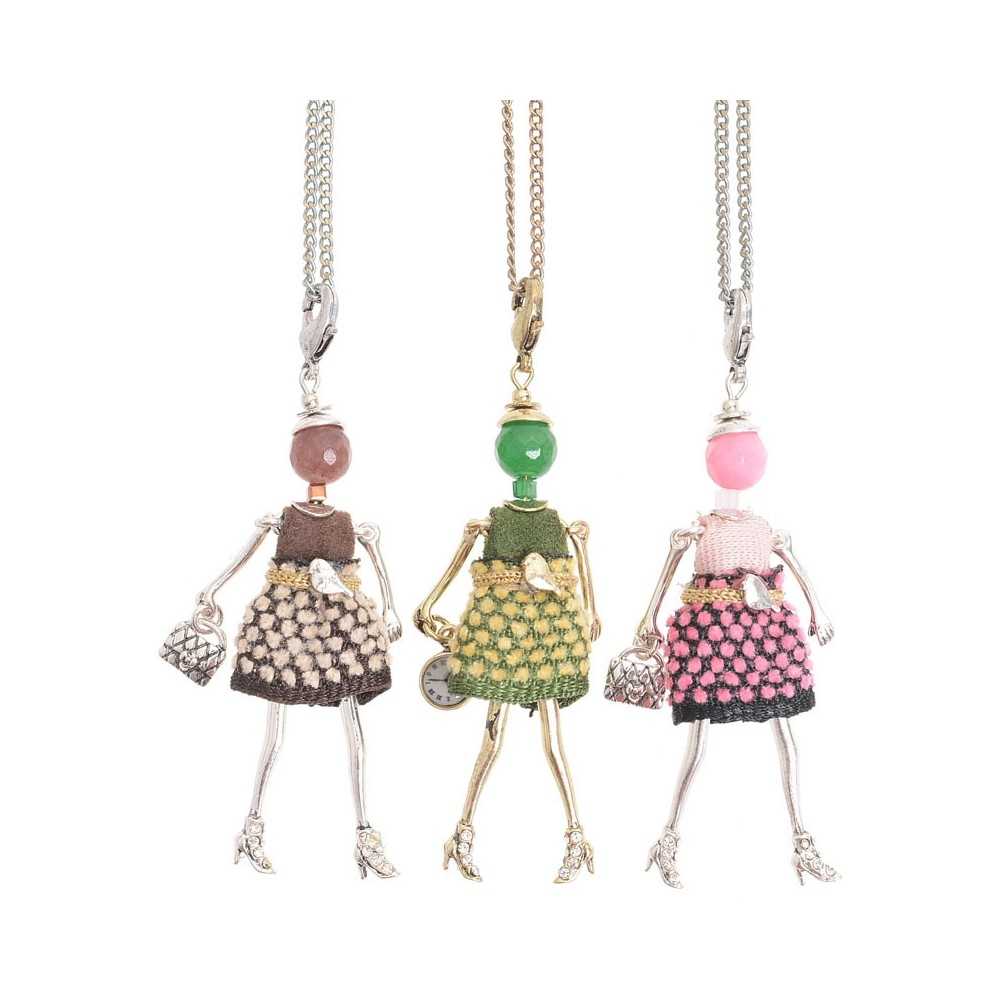 LONG PENDANT NECKLACE MINI DOLL