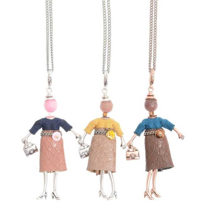 LONG PENDANT NECKLACE MINI DOLL