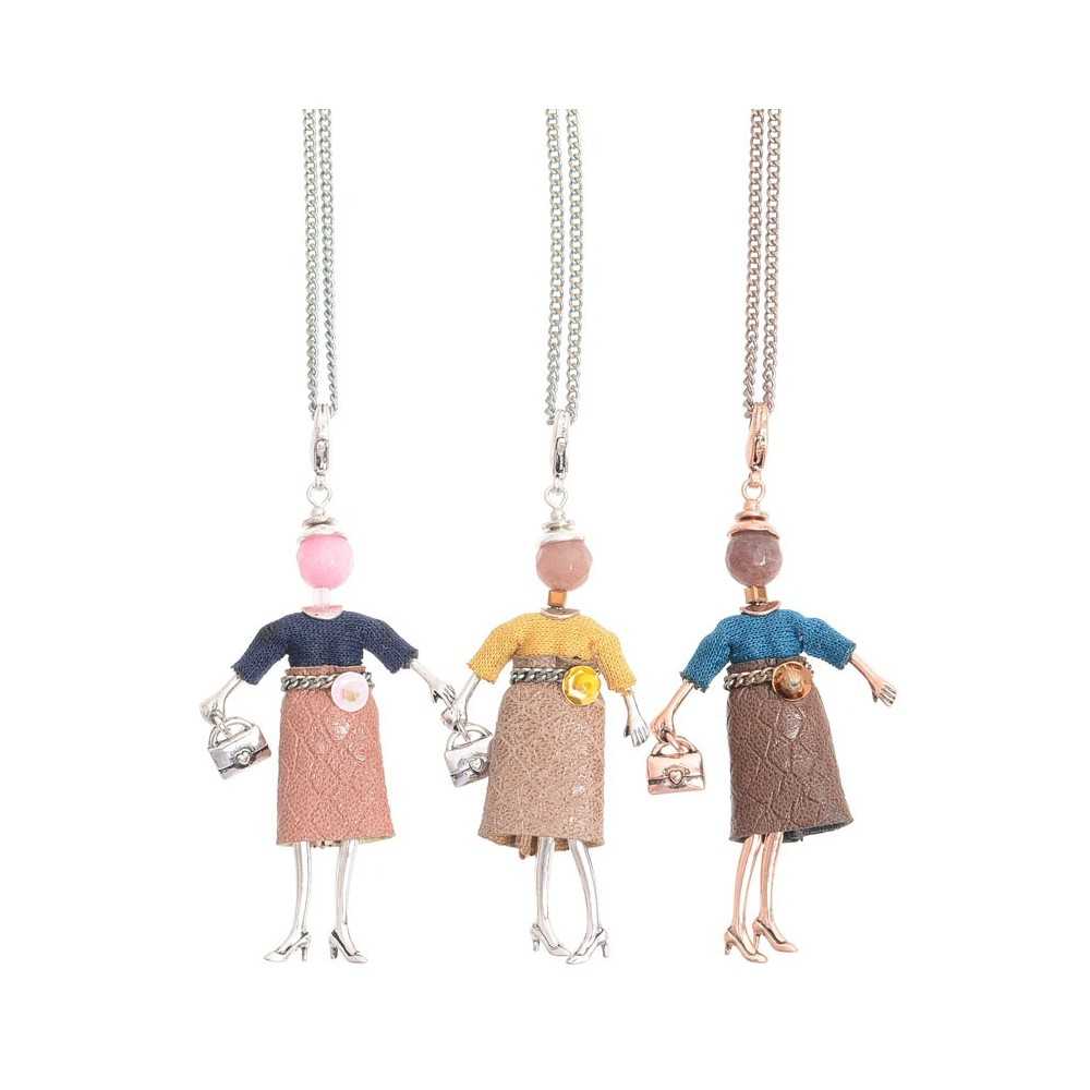 LONG PENDANT NECKLACE MINI DOLL