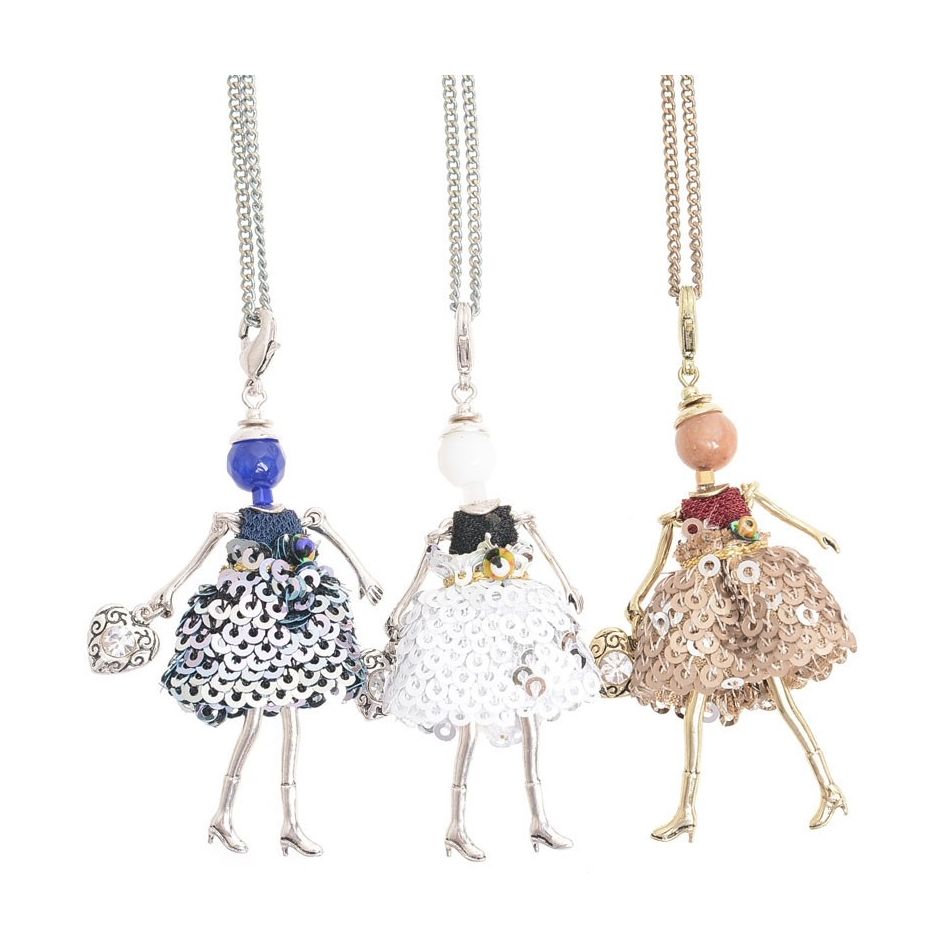 LONG PENDANT NECKLACE MINI DOLL
