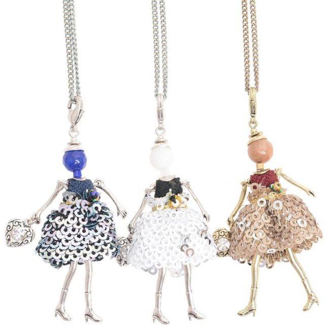 LONG PENDANT NECKLACE MINI DOLL
