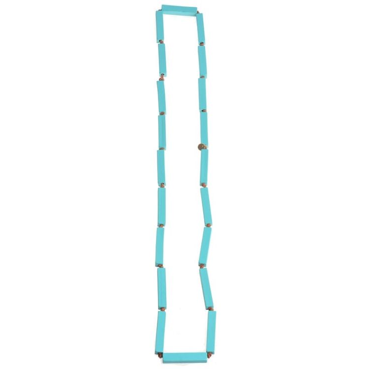 LONG NECKLACE WITH WOODEN BEADS