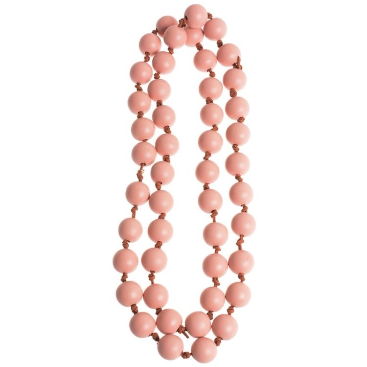 LONG NECKLACE WITH WOODEN BEADS